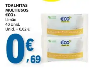 E.Leclerc Toalhitas multiusos eco+ limão promoção
