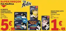 E.Leclerc felix alimento húmido para gato fantastic carne promoção