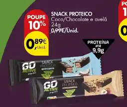 Pingo Doce Go Active snack proteico coco/chocolate e avelã promoção