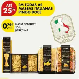 Pingo Doce Massa spaghetti pingo doce promoção