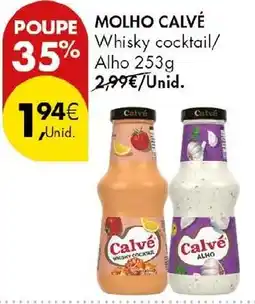 Pingo Doce molho calvé whisky cocktail/ alho promoção