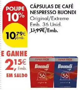 Pingo Doce Cápsulas de café nespresso buondi promoção