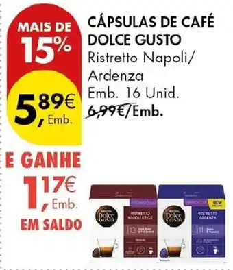 Pingo Doce cápsulas de café dolce gusto promoção