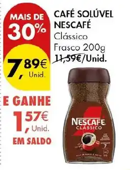 Pingo Doce Café solúvel nescafé clássico promoção