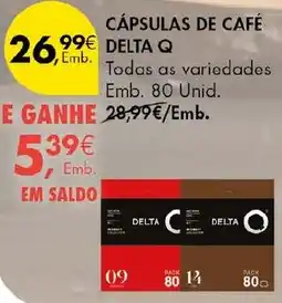 Pingo Doce Cápsulas de café delta q promoção