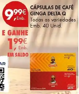 Pingo Doce Cápsulas de café ginja delta q promoção