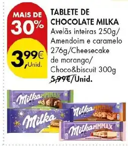 Pingo Doce Tablete de chocolate milka promoção