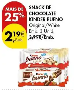 Pingo Doce Snack de chocolate kinder bueno promoção