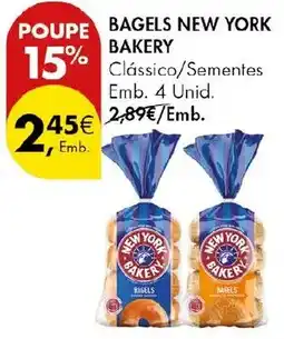 Pingo Doce bagels new york bakery clássico/sementes promoção