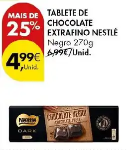 Pingo Doce Tablete de chocolate extrafino nestlé promoção