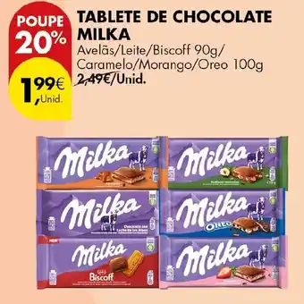 Pingo Doce Tablete de chocolate milka promoção