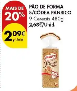 Pingo Doce Pão de forma s/côdea panrico promoção