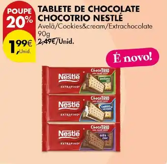 Pingo Doce Tablete de chocolate chocotrio nestlé promoção