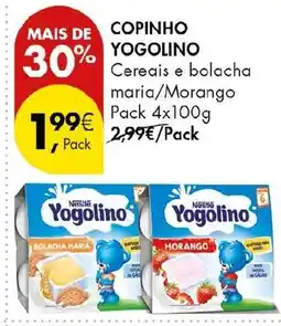 Pingo Doce Copinho yogolino cereais e bolacha maria/morango promoção