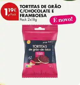 Pingo Doce Tortitas de grão-de-bico com chocolate e framboesa promoção
