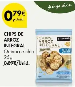 Pingo Doce chips de arroz integral pingo doce quinoa e chia promoção