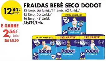 Fraldas bebé seco dodot
