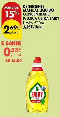 Pingo Doce Detergente manual líquido concentrado p/loça ultra fairy promoção