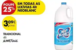 Pingo Doce lixívia neoblanç tradicional promoção