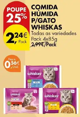 Pingo Doce comida húmida p/gato whiskas promoção
