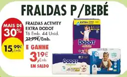 Pingo Doce Fraldas activity extra dodot promoção