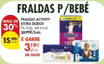 Pingo Doce Fraldas activity extra dodot promoção