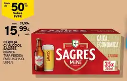 Continente Cerveja c/ álcool sagres branca promoção