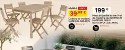 Leroy Merlin Cadeira de madeira naterial solaris promoção