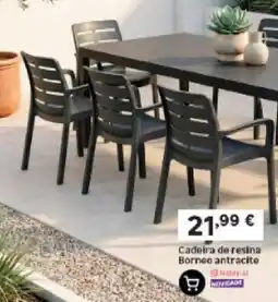 Leroy Merlin Cadeira de resina Borneo antracite promoção