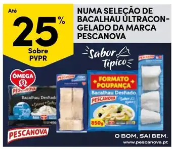 Continente Bacalhau ultracongelado da marca pescanova promoção