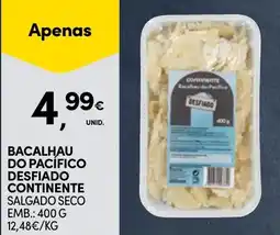 Continente Bacalhau do pacifico desfiado continente promoção