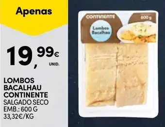 Continente lombos bacalhau continente promoção