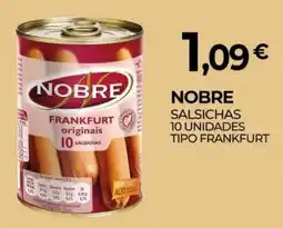 Miranda Supermercados Nobre salsichas tipo frankfurt promoção