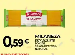 Miranda Supermercados milaneza esparguete spaghetti 100% natural promoção