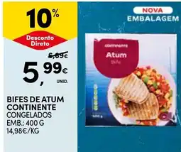 Continente Bifes de atum continente congelados promoção