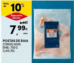 Continente Postas de raia congeladas promoção