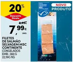 Continente filetes de salmão selvagem msc continente promoção