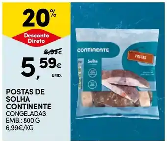 Continente Postas de solha continente promoção