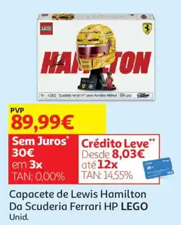 Auchan Capacete de lewis hamilton da scuderia ferrari hp lego promoção