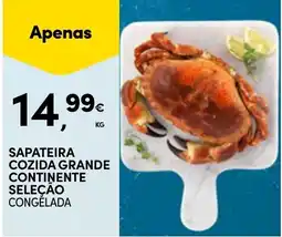 Continente Sapateira cozida grande continente seleção congelada promoção