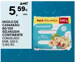 Continente miolo de camarão continente promoção