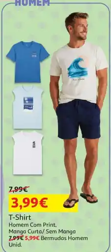Auchan T-Shirt Homem Com Print promoção