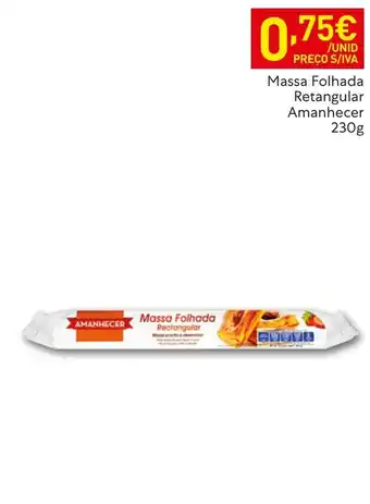 Recheio Massa folhada rectangular amanhecer promoção