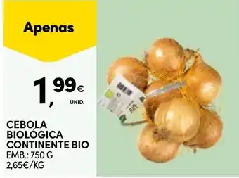 Continente cebola biológica continente bio promoção