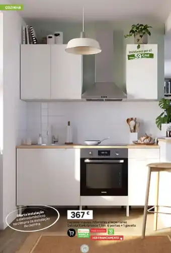 Cozinha móveis inferiores e superiores Delinia Eleki branco