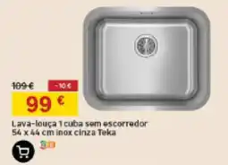 Leroy Merlin Lava-louça 1 cuba sem escorredor inox cinza Teka promoção