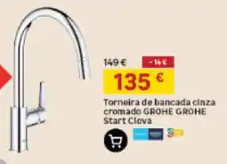 Leroy Merlin Torneira de bancada cinza cromado grohe grohe start clova promoção