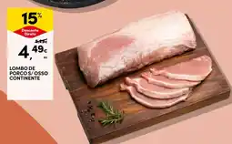 Continente Lombo de porco s/ osso continente promoção