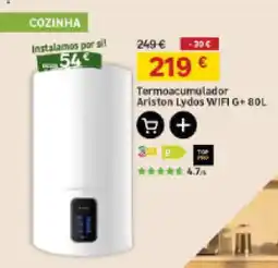 Leroy Merlin Termoacumulador Ariston Lydos WIFI G+ 80L promoção
