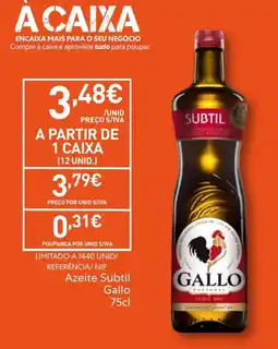 Recheio Azeite Subtil Gallo promoção